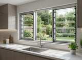 Low-Profile Multi-Bay Louvre & Fixed Window | H805 x W1800