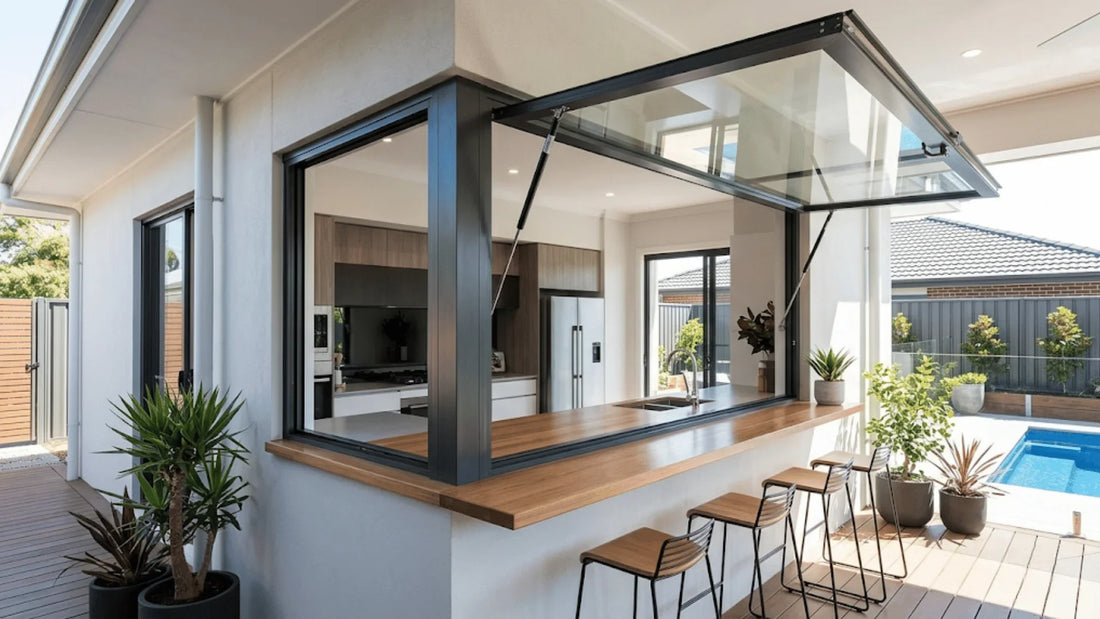 Gas Strut Servery Windows