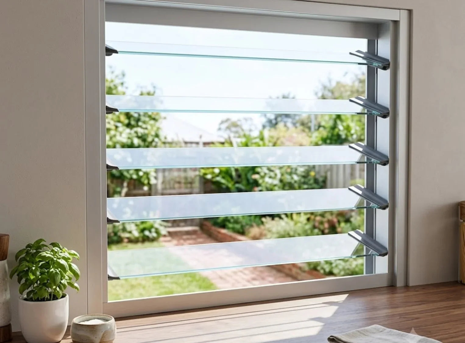 Premium Double Louvre Window | H945 x W1800