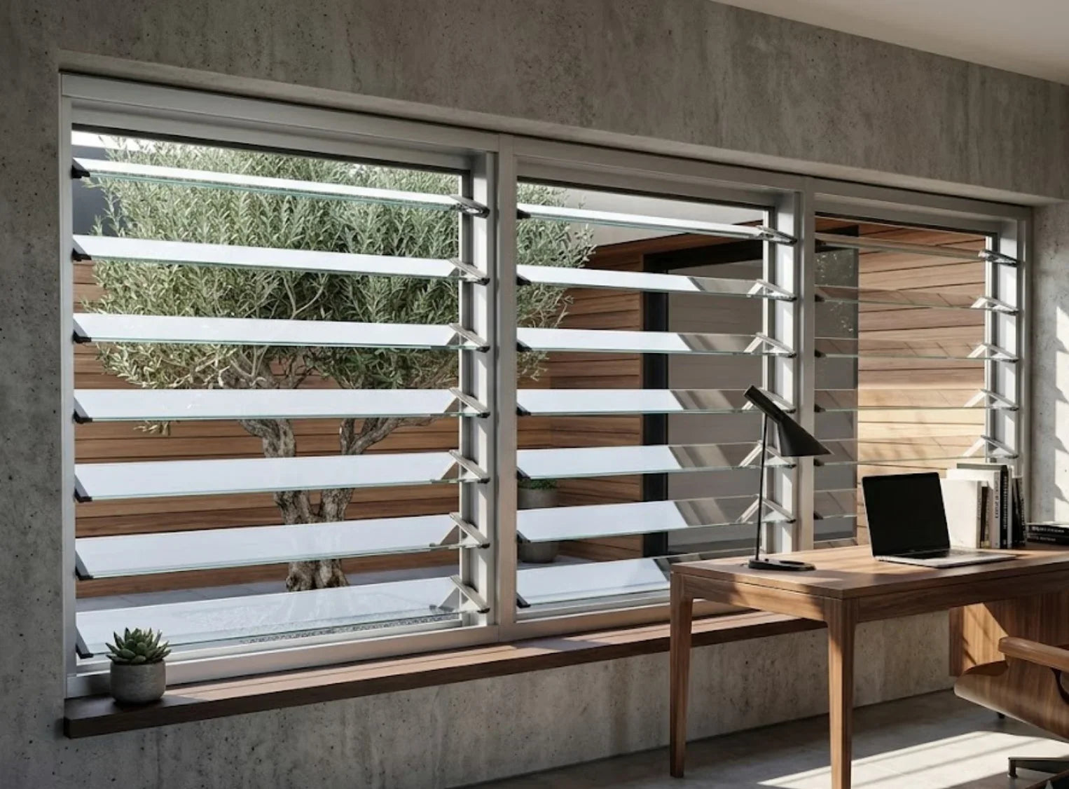 Premium 3-Panel Louvre Window | H1225 x W2700