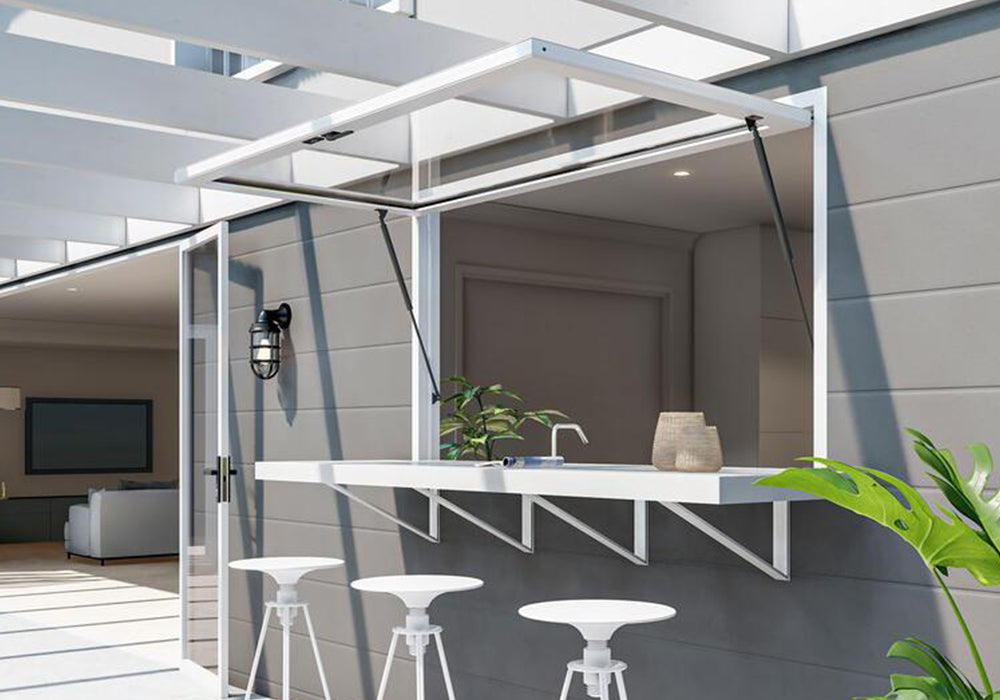 Premium Aluminum Gas Strut Servery Window | Grand Scale H1200 x W1800